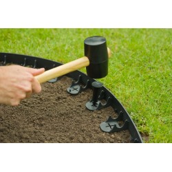 Bordure de jardin flexible noire de 4,5cm de hauteur