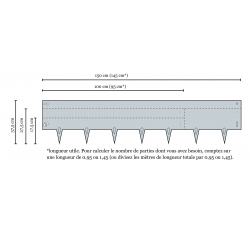 Bordure métal flexible en kit - Acier Corten ou Acier Galva